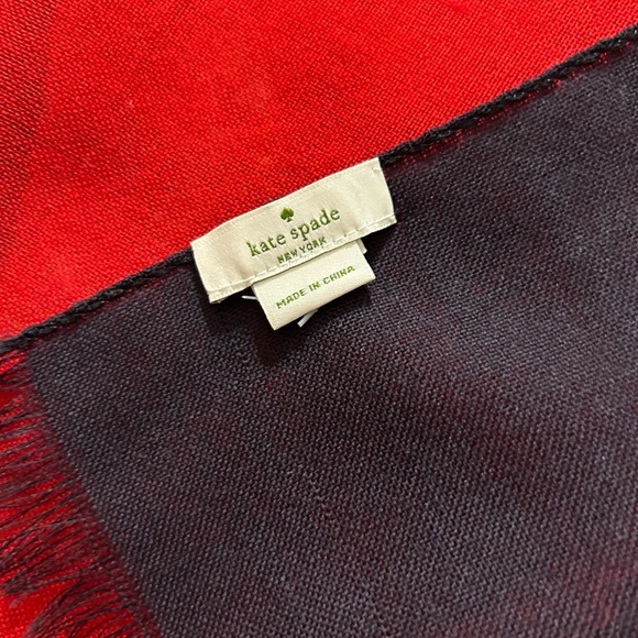 KATE SPADE WOMEN’S GEOMETRIC PRINT WOOL MULTI COLOR SCARF 31”x78” - Picture 3 of 9